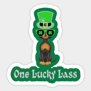 St Patricks Day..One Lucky lass Sticker